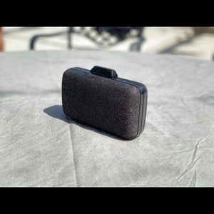 Sparkly Black fabric Clutch